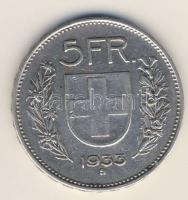 Svájc 1933B 5Fr Ag T:3