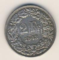 Svájc 1943 2Fr Ag T:3 ph
