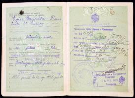 1929 Útlevél Toma Gáborné, dr. Toma Imre esperes édesanyjának kiadva a Magyar Királyság által, pp.:3...