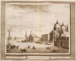 cca 1715-1750 Domenico Lovisa (1690 k.-1750 k.): Altra veduta della chiesa della Salute, a velencei ...