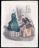 1847 Modes de Paris: Le Miroir, színezett metszet, dúcon jelzettek, Scmidt et Daer, és mások, papír,...
