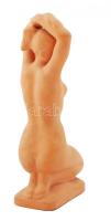 Akt, kerámia szobor, jelzetlen, hibátlan, m: 18 cm