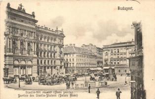 Budapest V. Gizella tér, Pesti Magyar Kereskedelmi Bank, Takarékpénztár, Borhegyi F. üzlete, Szenes Ede üzlete (EK)