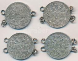 Orosz Birodalom 1908-1914. 15k Ag (4x) mind füllel T:2,2-
Russian Empire 1908-1914. 15 Kopeks Ag (4...