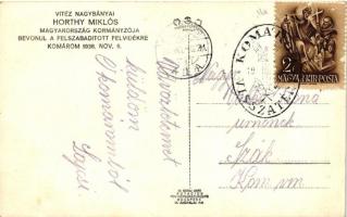 1938 Komárom, bevonulás, Horthy Miklós, Imrédy Béla, Teleki Pál / entry of the Hungarian troops;  &#...