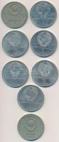 Szovjetunió 1965-1980. 1R (8xklf) T:2,2- Soviet Union 1965-1980. 1 Rouble (8xdiff) C:XF,VF