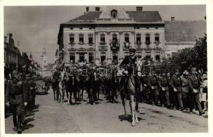 1940 Szatmárnémeti, bevonulás, Horthy Miklós / entry of Hungarian troops 'Szatmárnémeti visszatért' So. Stpl