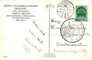 1940 Szatmárnémeti, bevonulás, Horthy Miklós / entry of Hungarian troops 'Szatmárnémeti visszat...