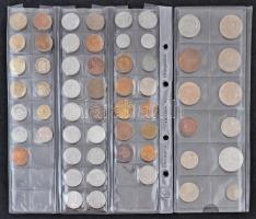 58db-os külföldi fémpénz tétel jobb darabokkal, benne ezüstök is T:vegyes 58pcs of coins with better pieces, between them silver coins C:mixed