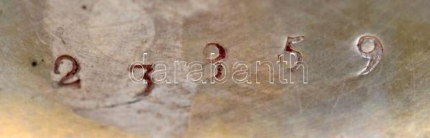 Ezüst zsebóra, Ag., bruttó:23,3gr., jelzés nélkül, működik, d:3cm /Silver pocket watch,  Ag., gross:...