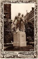 Budapest V. Szabadság tér, irredenta szobrok - 4 db megíratlan képeslap