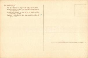 Budapest V. Szabadság tér, irredenta szobrok - 4 db megíratlan képeslap