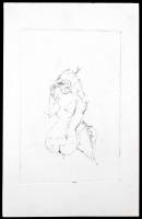 Egyed jelzéssel: Hommage a Caravaggio, rézkarc, papír, számozott (1/20), 7×12 cm + 3 db jelzés nélkü...