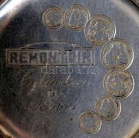 Ezüst fedeles zsebóra,Remontoir cylindre 10 roubis,  kissé repedt számlappal, Ag., bruttó:21,4gr., j...