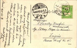 Brassó, Kronstadt; Mozaiklap vasútállomással / multi-view with railway station