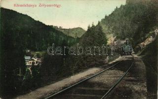 Körmöcbánya Zólyomvölgy, vasút; Holzmann Gyula kiadása / railroad, locomotive