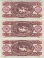 1993. 100Ft (3x) sorszámkövetők T:I,I-