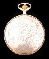 Omega ezüst(Ag) másodpercmutatós zsebóra, sérült számlappal, jelzett, működőképes állapotban, d: 5,5...