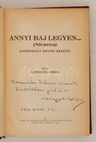Lengyel Géza: Annyi baj legyen. (Nicsevo.) Hadifogoly riport regény. Bp., 1931, Fortuna ny. 238 p. D...