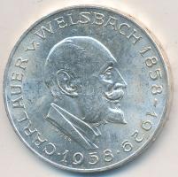 Ausztria 1958. 25Sch Ag "Carl Auer von Welsbach" T:2 Austria 1958. 25 Schilling Ag "Carl Auer von Welsbach" C:XF