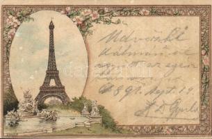 1891 (Vorläufer!) Paris, Eiffel Tower, floral s: G. Fraipont (Rb)