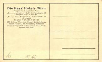 Vienna, Wien; Die Hess' 'Hotels Österreichischer Hof' 'König von Ungarn'