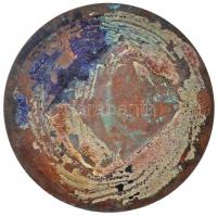 ~1960-1970. "KISZ (Kommunista Ifjúsági Szövetség)" Br emlékérem, hátlapon ragasztásnyom (1...