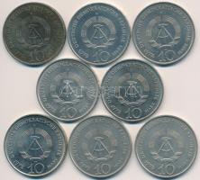 NDK 1972A 10M "Buchenwald" (8x) T:2,2-
GDR 1972A 10 Mark "Buchenwald" (8x) C:XF...