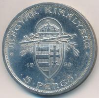 1938. 5P Ag "Szent István" T:2 kis patina, polírozott
Adamo P8.1