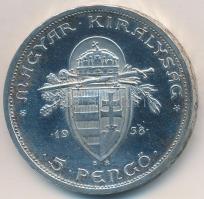 1938. 5P Ag "Szent István" T:2 kis ph., polírozott
Adamo P8.1