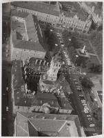 cca 1950-1970 Szegedi életképek(Városháza, Széchenyi tér), 3 db fotó, 23x18 cm