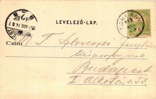 Torbágy, Biatorbágy; Katolikus templom, községháza; Beck Ferencz nagyvendéglős kiadása