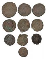 Római Birodalom 10db-os bronzpénz tétel T:3 Roman Empire 10pcs of bronze coins C:F