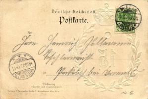 Gruss aus der Garnison, 15. Infanterie-Regiment / German military hospital Emb. litho