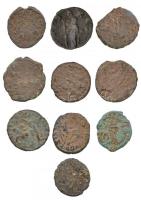 Római Birodalom 10db-os bronzpénz tétel T:3
Roman Empire 10pcs of bronze coins C:F