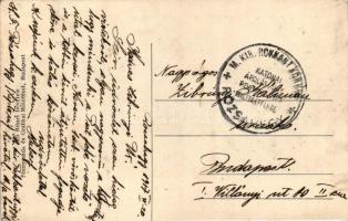 Rózsahegy, Ruzomberok; Rokkant kórház, Parancsnoksági épület + bélyegzés / hospital, captaincy build...