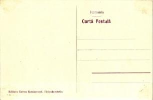 Dicsőszentmárton, Tarnaveni; Vedere din Str. Regele Ferdinand, Cartea Romaneasca / street, shops