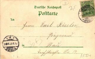 1897 Hamburg, Allgemeine-Gartenbau Ausstellung, zum Treibhausl / General-Horticultural Expo, Kunstan...