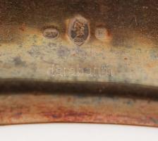 Ezüst (Ag.) gyertyatartó párban,  jelzett, mesterjeggyel (P.V.), m: 26 cm, nettó: 351 g