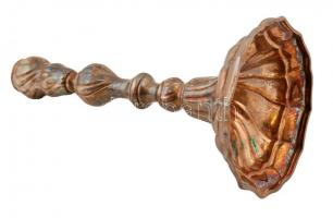 Ezüst (Ag.) gyertyatartó párban,  jelzett, mesterjeggyel (P.V.), m: 26 cm, nettó: 351 g