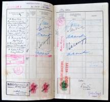 1945 Pázmány Péter Tudományegyetem leckekönyve sok aláírással, közte dr.  Baranyai Jusztin, dr. Eckh...