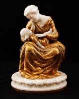 Capodimonte neoklasszikus figurák (2db), kézzel festett aranyozás, jelzés nélkül, formaszámmal, a gy...