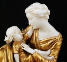 Capodimonte neoklasszikus figurák (2db), kézzel festett aranyozás, jelzés nélkül, formaszámmal, a gy...