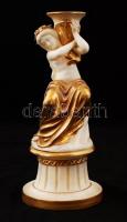 Capodimonte neoklasszikus figurák (2db), kézzel festett aranyozás, jelzés nélkül, formaszámmal, a gy...