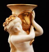 Capodimonte neoklasszikus figurák (2db), kézzel festett aranyozás, jelzés nélkül, formaszámmal, a gy...