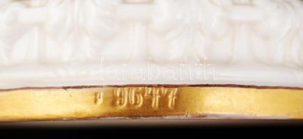 Capodimonte neoklasszikus figurák (2db), kézzel festett aranyozás, jelzés nélkül, formaszámmal, a gy...