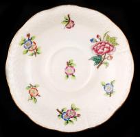 Eton mintás Herendi csésze+alj, kézzel festett, jelzett, nagyon apró kopásnyomokkal, d: 7,5 ill. 11 ...