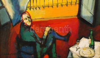 Kovács Tamás Vilmos (1951-): Kilátás az erkélyről. Olaj, vászon, jelzett, keretben, 70×50 cm