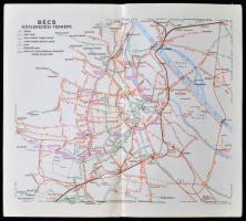 1968 Bécs térkép, Freytag-Berndt, 72x57cm+ Freytag-Berndt: Bécs térkép és kalauz. Panoráma könyvek, ...