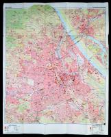1968 Bécs térkép, Freytag-Berndt, 72x57cm+ Freytag-Berndt: Bécs térkép és kalauz. Panoráma könyvek, ...